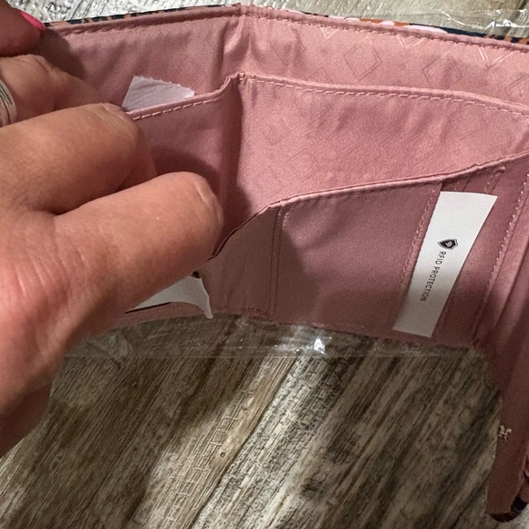 Vera Bradley Pink and Orange Quilted Wallet - Picture 5 of 5